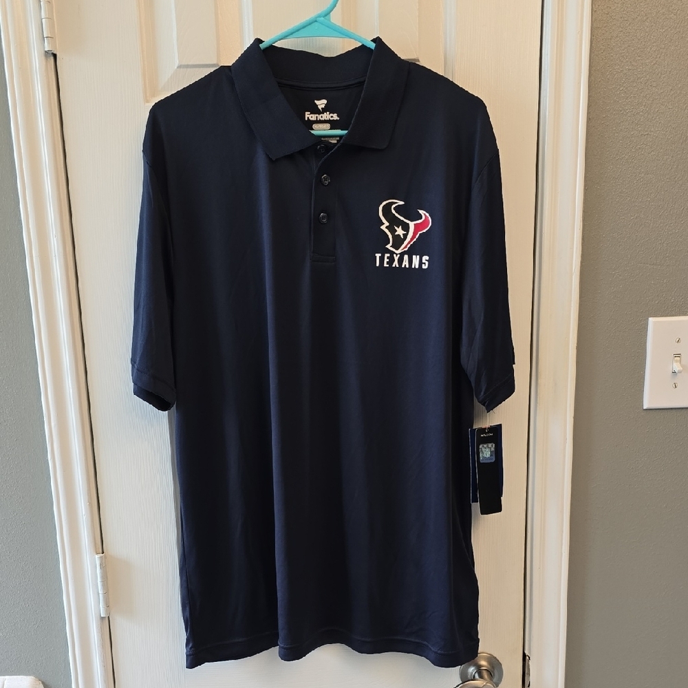 Fanatics Men's Navy Blue Houston Texans Polo Shirt